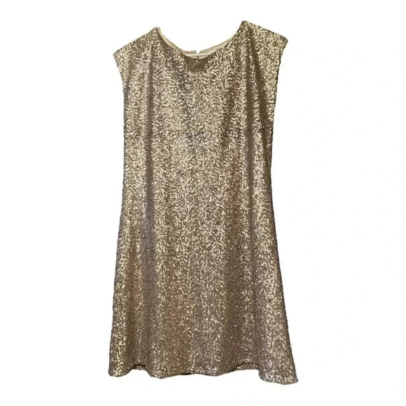 MM Couture Dresses & Skirts - M M Couture Gold Sequin Sleeveless Dress Size Small